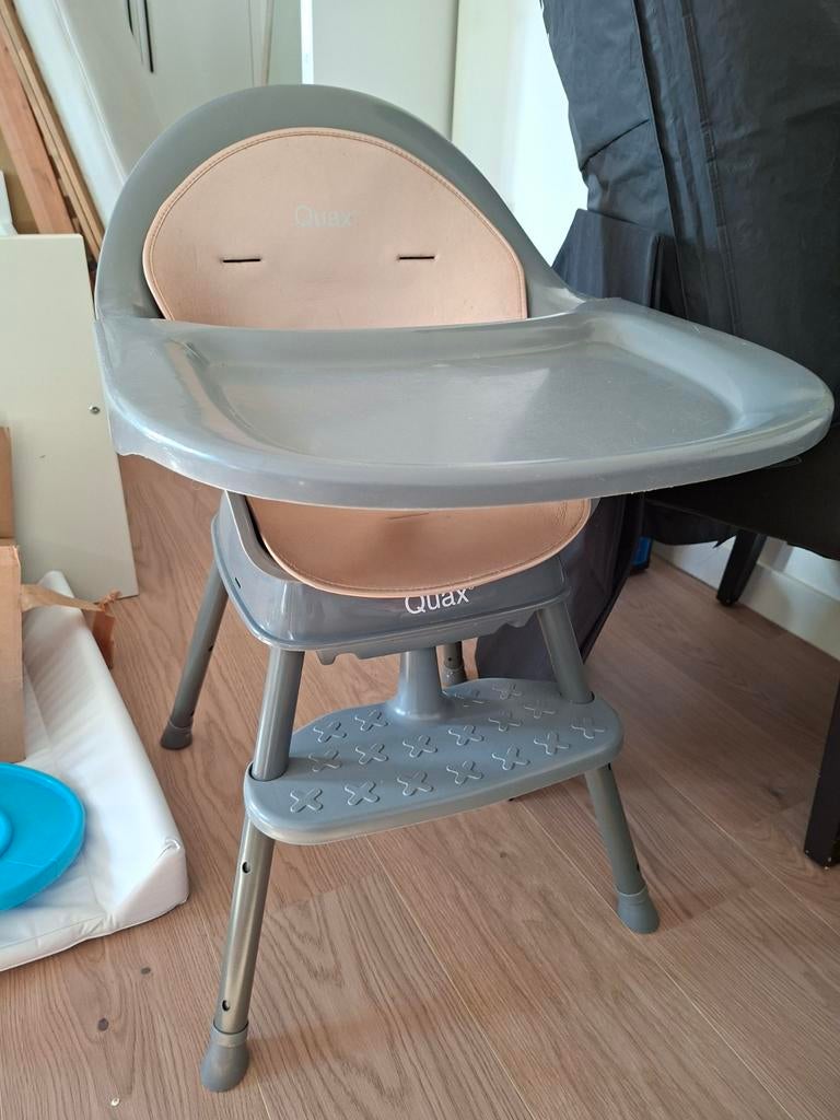 Quax kinderstoel met rose zitkussen, Ophalen