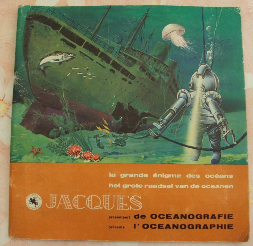 Prentenalbum Van Jacques "De Oceanografie" anno 1960., Ophalen of Verzenden, Gelezen, Prentenboek