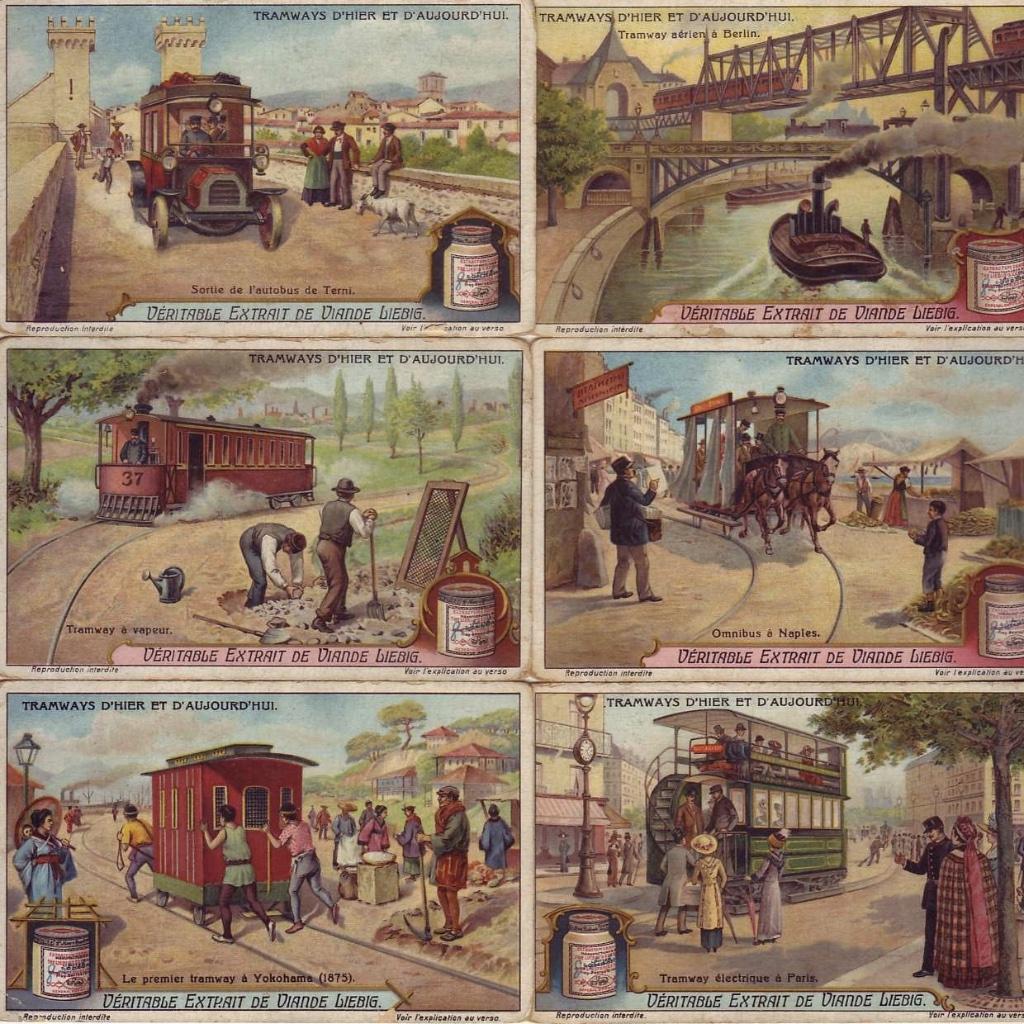 Liebig Tramways d'hier & d'aujourd'hui (1918), Verzamelen, Foto's en Prenten, Gebruikt, Ophalen of Verzenden, Voor 1940, Prent