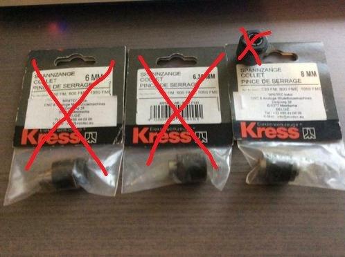 Kress spantang 8mm, Doe-het-zelf en Bouw, Ophalen of Verzenden, Nieuw, Elektrisch, Bovenfrees
