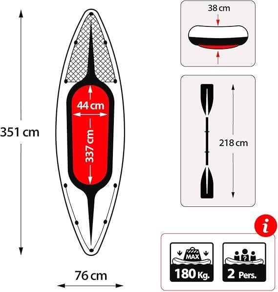 Intex | Kit kayak Challenger K2 | LIVRAISON GRATUITE, Neuf, -, -, INTEX