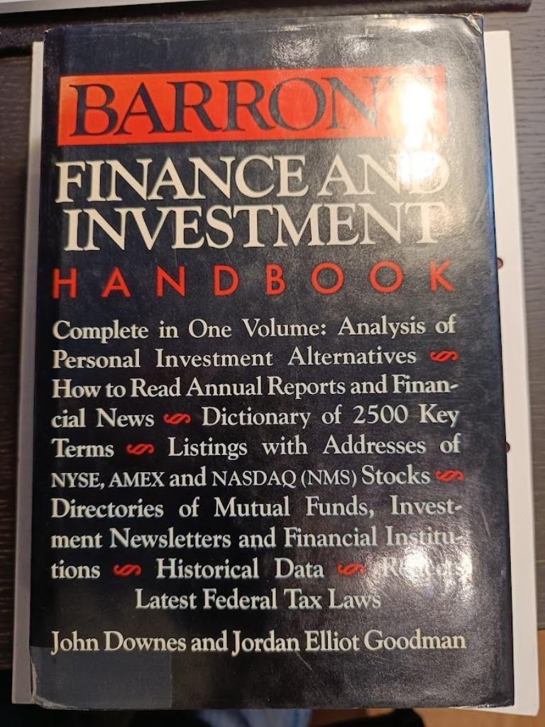 Barron's Finance and Investment handbook, Boeken, Ophalen, Niet van toepassing, Downes and Goodman, Zo goed als nieuw