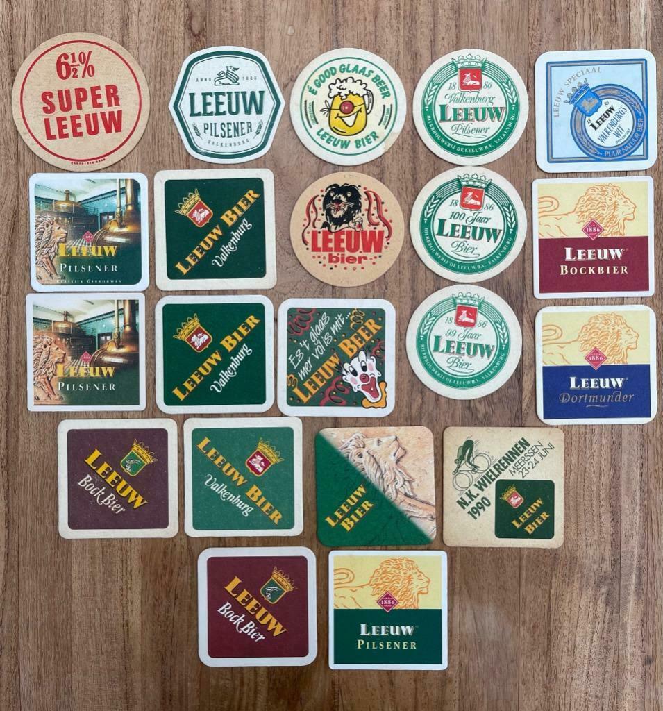 Bierviltjes - LEEUW BIER, Collections, Marques de bière, Enlèvement ou Envoi, Utilisé, Sous-bock, Leeuw