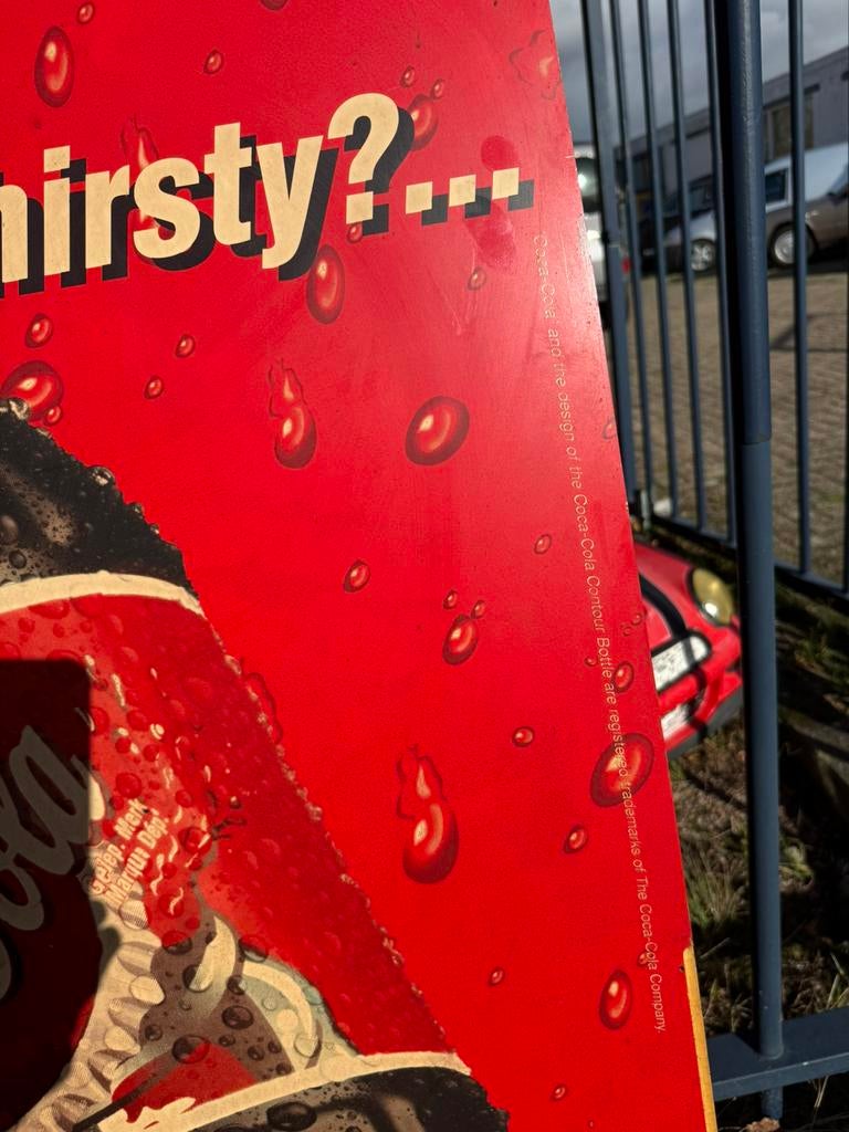 Grand vieux panneau d'affichage Coca Cola, Enlèvement, Utilisé, Panneau publicitaire