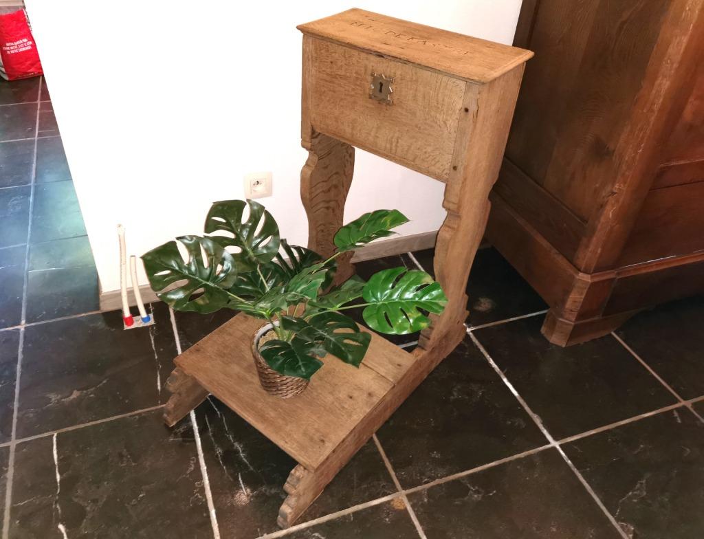 Antieke BLANK eiken biechtbank met vak L 77 B 44 H 84, Antiek en Kunst, Ophalen