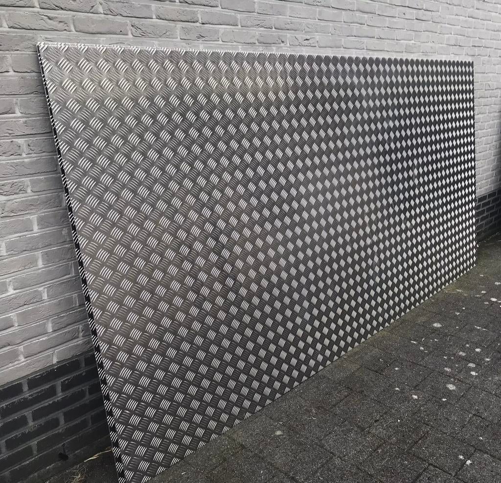 nouvelle plaque diamantée en aluminium 3 m x 1,5 m 2,5/4 mm, Enlèvement, Neuf