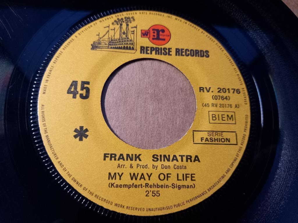 Frank Sinatra ‎– My Way Of Life  / Cycles '7, CD & DVD, Vinyles Singles, Comme neuf, Pop, Enlèvement ou Envoi