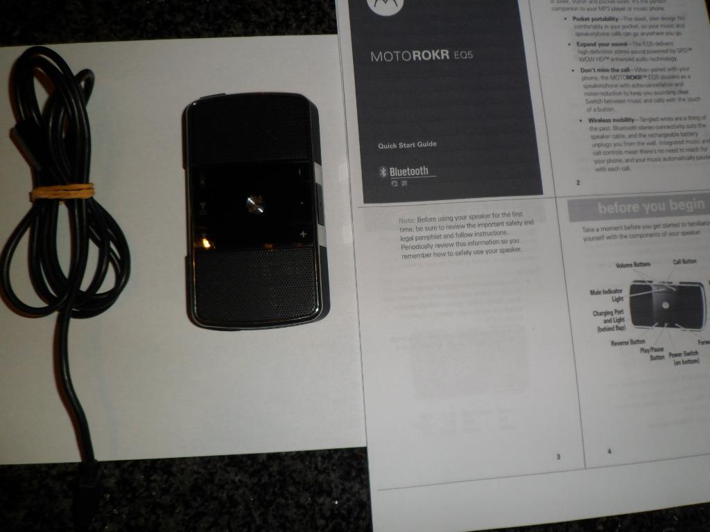 Motorokr eq5 draagbare draadloze muziekbox, incl lader+handl, Audio, Tv en Foto, Luidsprekerboxen, Ophalen of Verzenden, Zo goed als nieuw