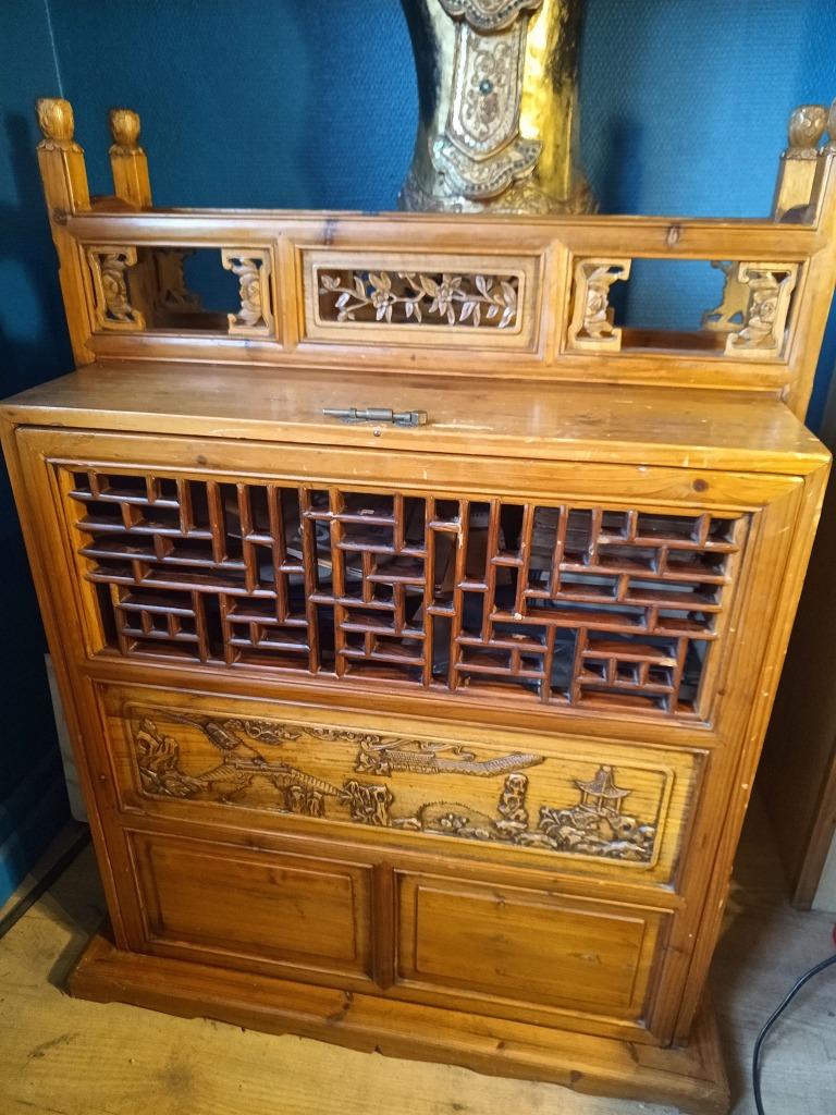 Coffre de dot chinois ancien, XIXe siècle, dynastie Qing, Enlèvement