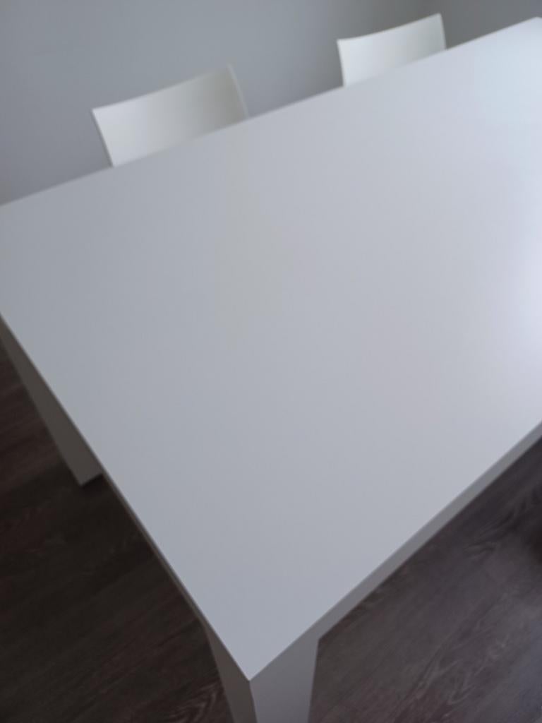 Eettafel strak modern, Ophalen, 50 tot 100 cm, Zo goed als nieuw, Vijf personen of meer