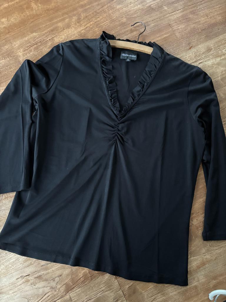 Blouse vintage Claudia Strater maat 40, Maat 38/40 (M), Zwart, Claudia sträter, Ophalen of Verzenden