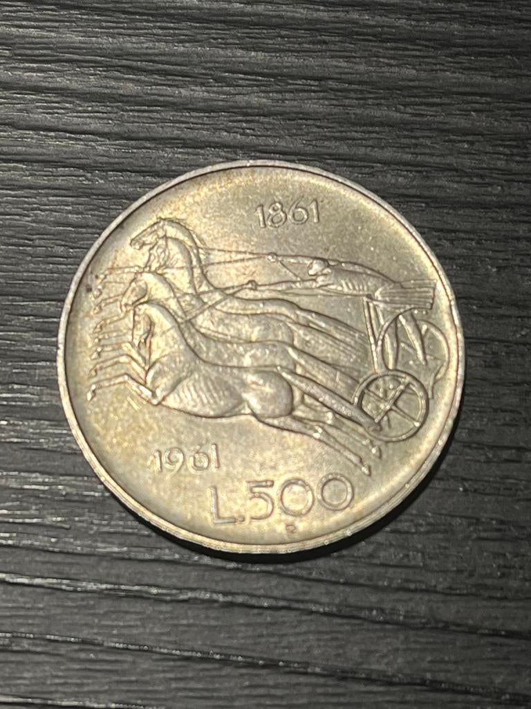 Zilver – Italiaanse 500 Lire munt 1961 (Caravelle), Enlèvement ou Envoi, Italie, Monnaie en vrac, Argent