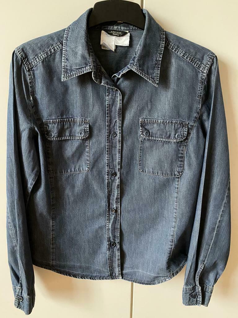 Donkerblauw hemd van het merk MaxMara weekend, Kleding | Dames, Gedragen, Maat 42/44 (L)
