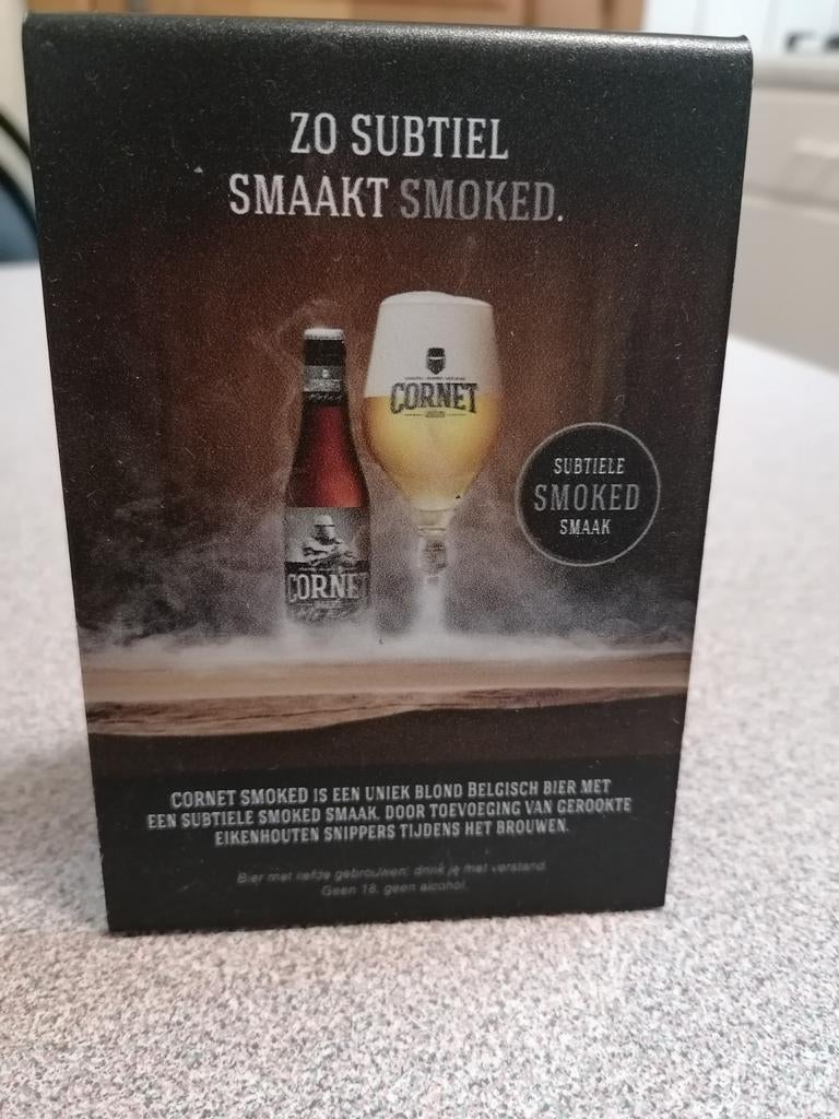 12 stuks  tafel reclame cornet 12 x 8,5 cm, Ophalen, Zo goed als nieuw