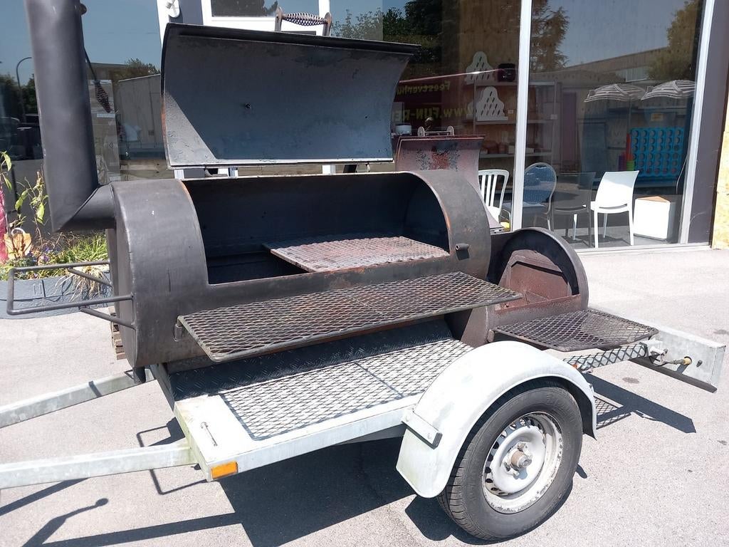 Oklahoma bbq op aanhangwagen, Ophalen