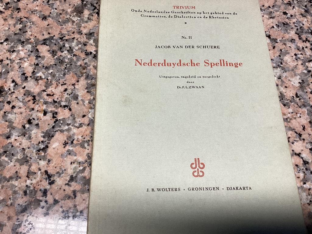 Nederduydsche SPELLINGE. Jacob Van Der Schuere, Boeken, Boekenweekgeschenken, Ophalen of Verzenden, Gelezen