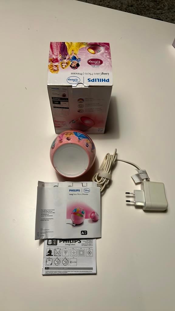 Disney prinsessenlamp 64 kleuren Philips LED's, Huis en Inrichting, Overige materialen, Ophalen of Verzenden, Zo goed als nieuw