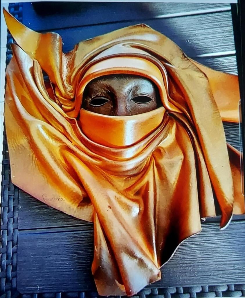 Masque en cuir mural, Ophalen of Verzenden