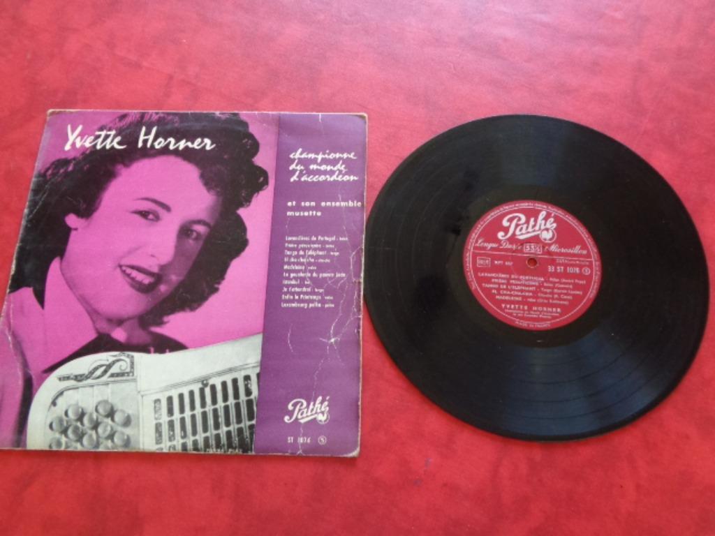 Vinyle musette. "Yvette HORNER". Vintage, Ophalen of Verzenden, Gebruikt, Overige formaten