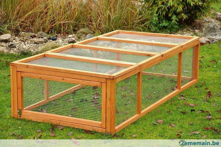 Enclos grillagé BOIS 180x90 cm parc poule lapin caille NEUF, Animaux & Accessoires, Envoi, Neuf