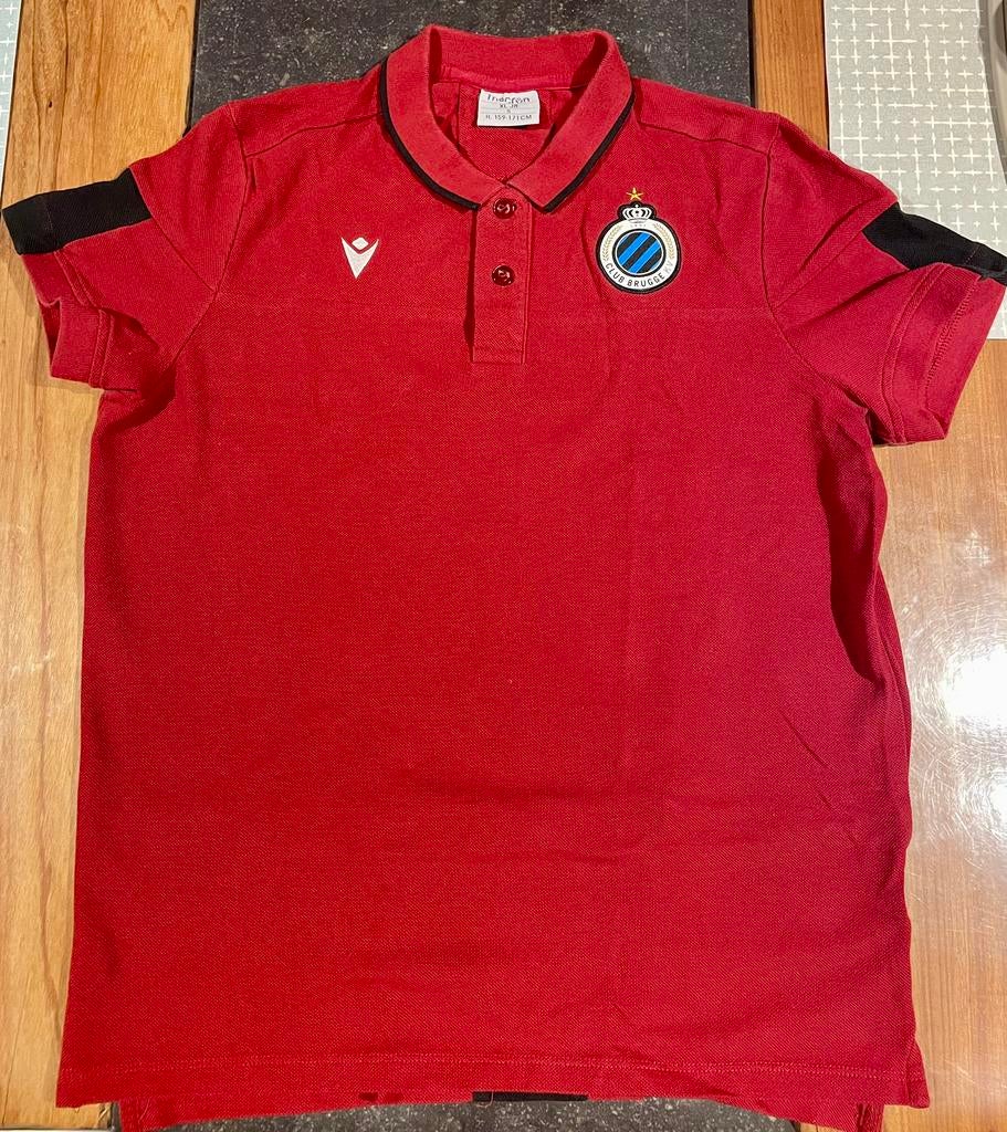 Prachtige voetbalpolo Macron Club Brugge XL JR / Small, Ophalen, Overige kleuren, Maat 46 (S) of kleiner, Macron