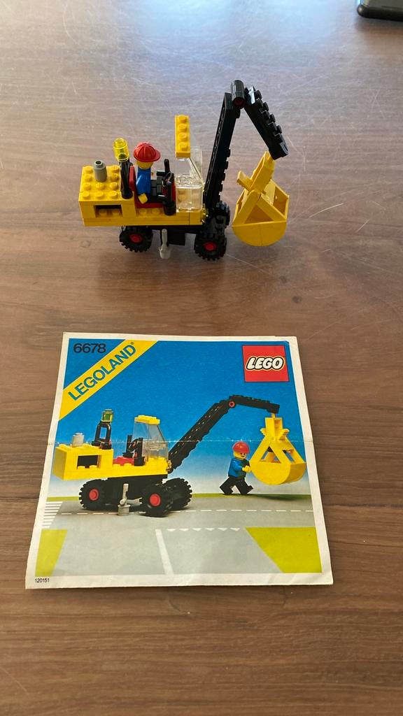 Lego pneumatische mooie kraan nr 6678 met plan geen doosje, Enlèvement, Lego