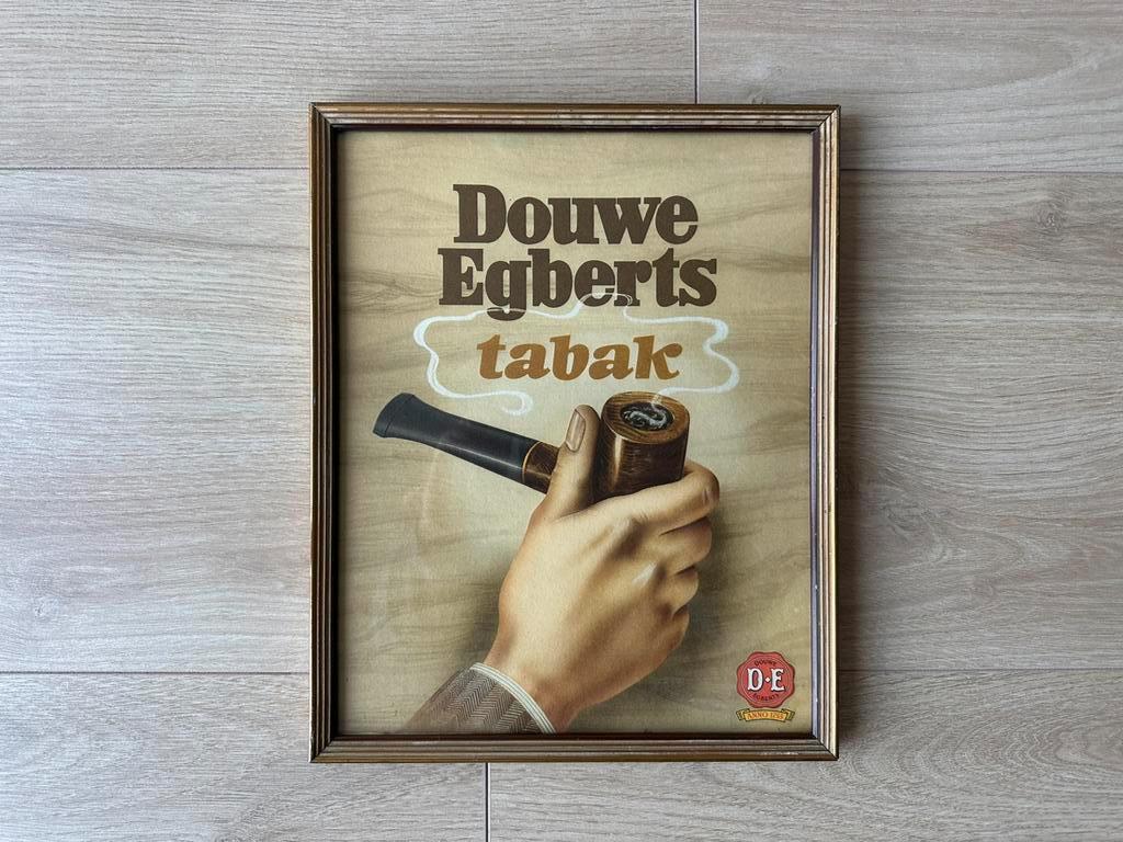Vintage Winkelposter Douwe Egberts Tabak, Collections, Marques & Objets publicitaires, Comme neuf, Panneau publicitaire, Envoi