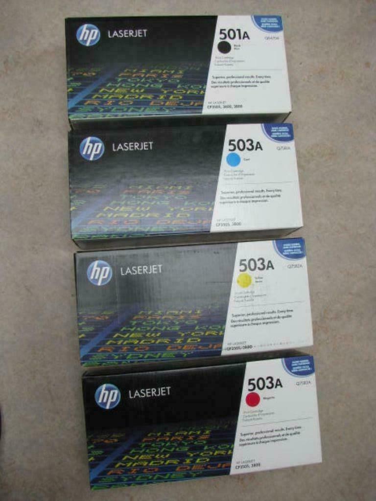 Set toners HP Q6470A-Q7581A-Q7582A-Q7583A HP CP3505-3800, Ophalen of Verzenden, Nieuw, Toner, HP ORIGINAL