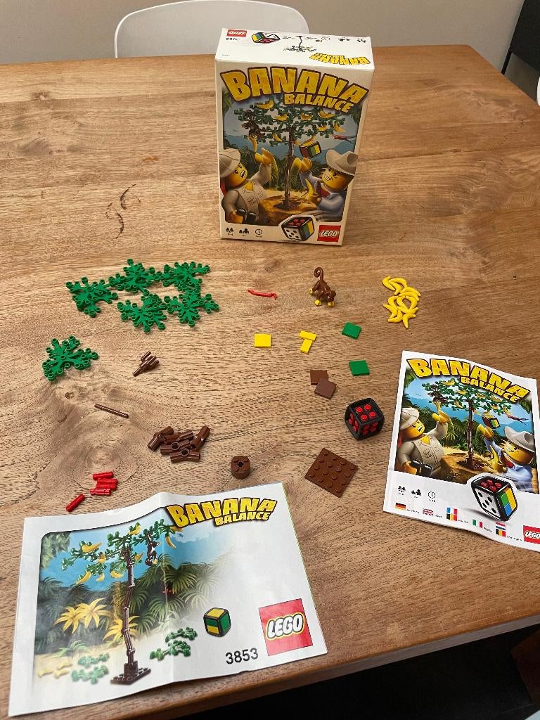 LEGO Banana Balance 3853 – Compleet – doos & handleiding, Enlèvement ou Envoi, Comme neuf, Ensemble complet, Lego