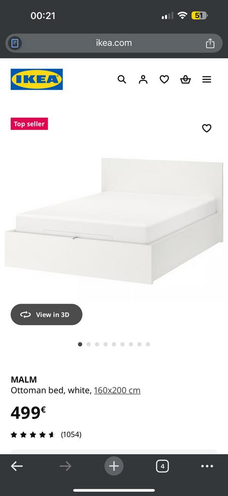 Bed met lattenbodem en matress, Enlèvement, Comme neuf