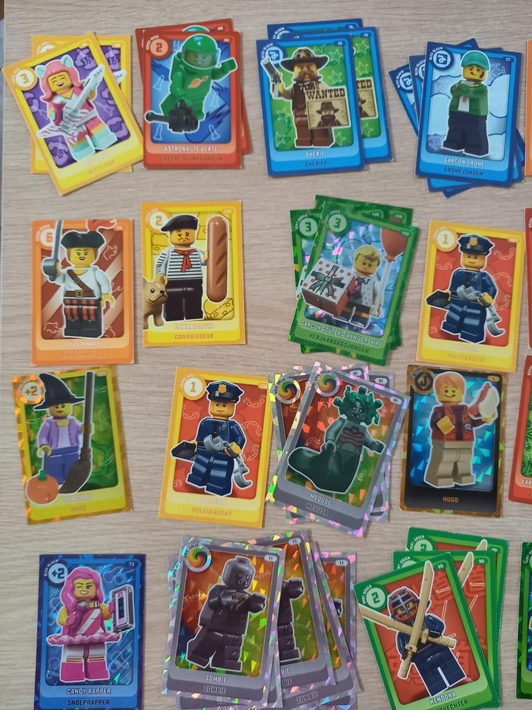 LEGO kaarten Delhaize, Collections, Cartes à jouer, Jokers & Jeux des sept familles, Comme neuf, Enlèvement ou Envoi