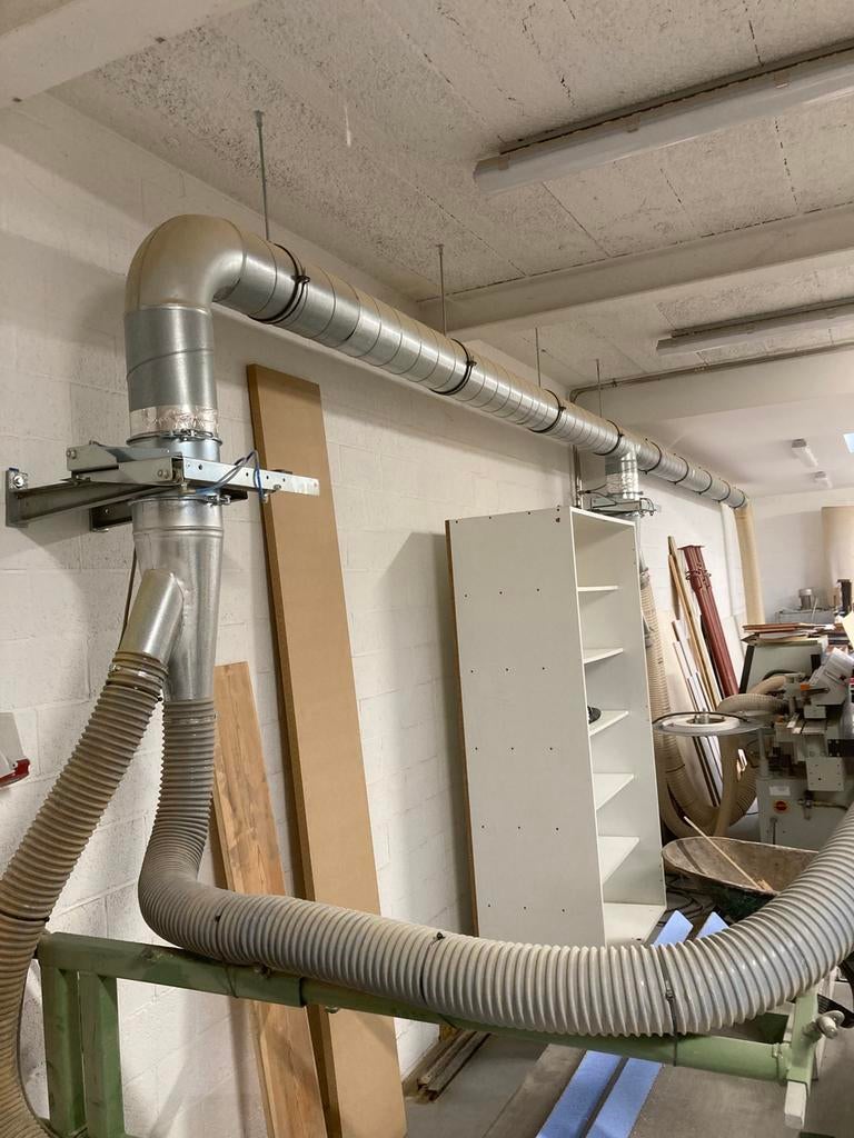 Buizen afzuigsysteem diameter 180 en 2 pneumatische kleppen, Ophalen