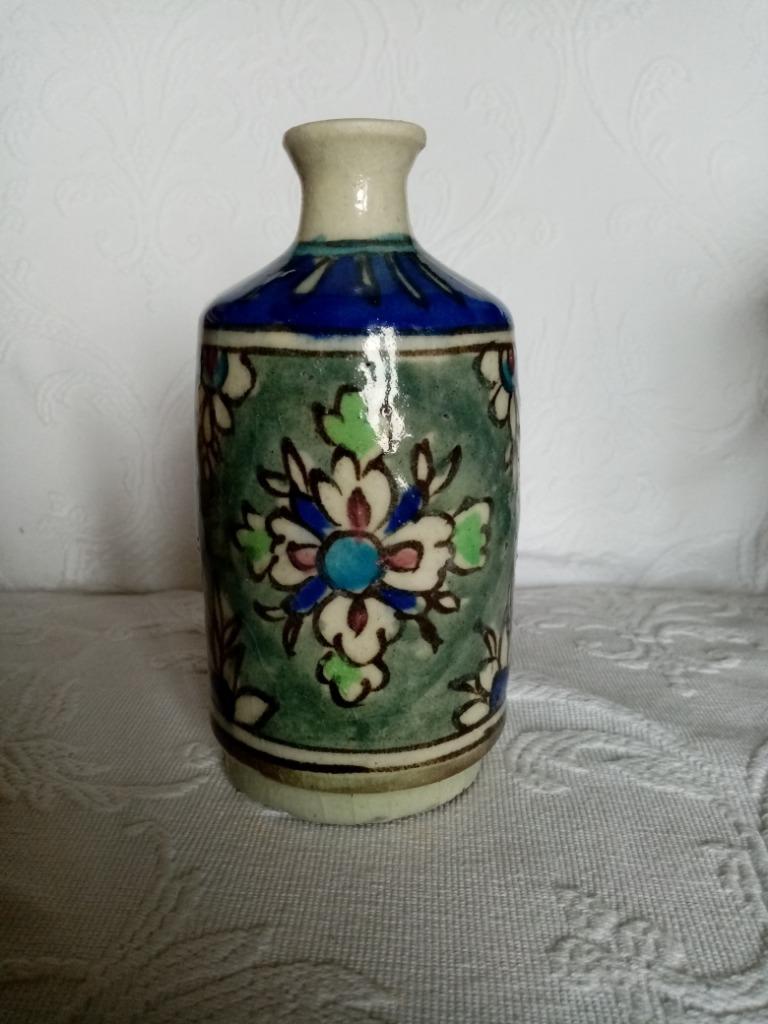Perzisch aardewerken flesvaas uit de jaren 30/50 (18cm), Antiek en Kunst, Ophalen of Verzenden
