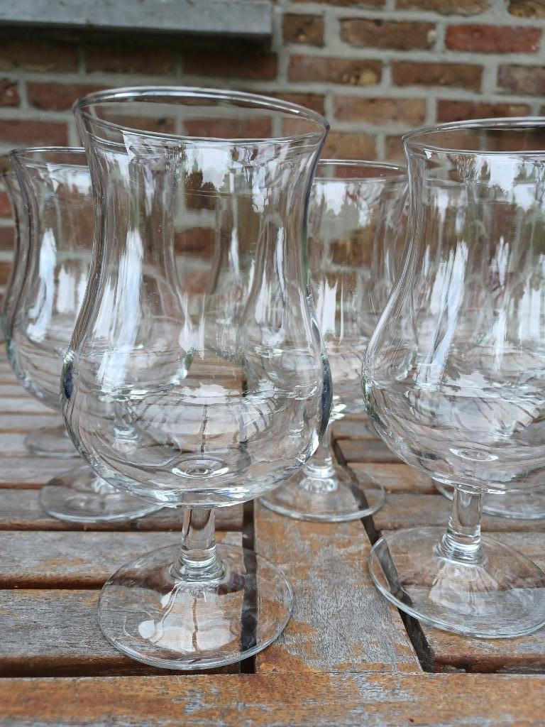 12 sierlijke bierglazen (zonder merk)/dessertglazen, Ophalen of Verzenden, Nieuw, Glas, Glas of Glazen