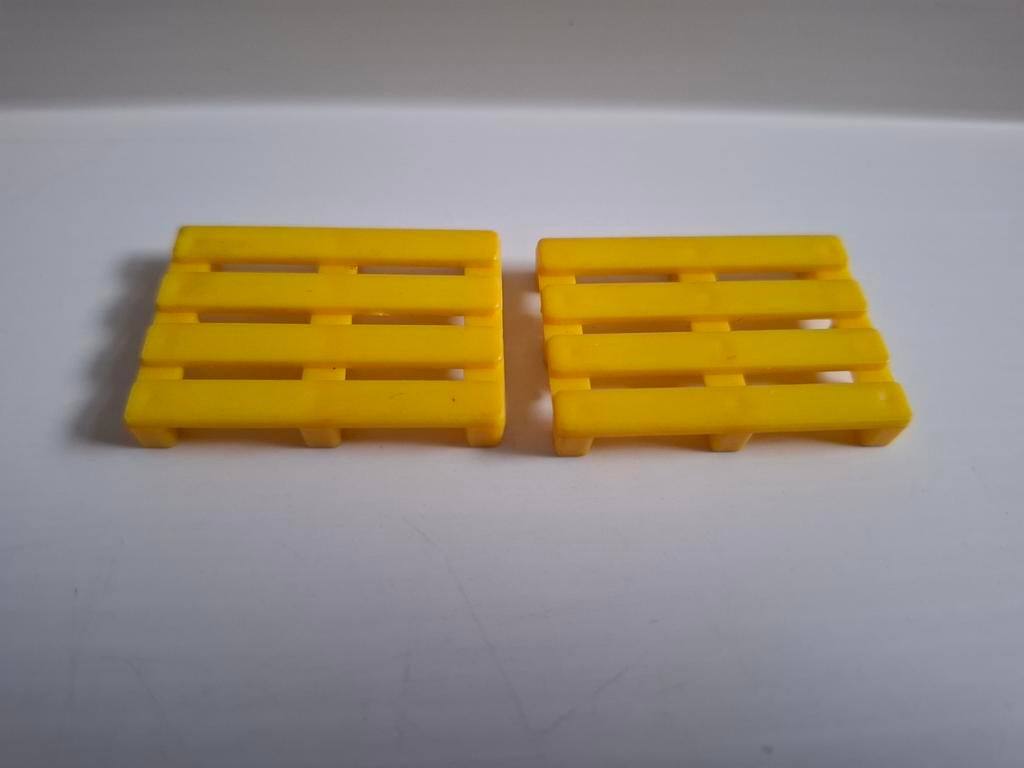 2 vintage gele Siku pallets met nummer 1748, Hobby en Vrije tijd, Modelauto's | 1:50, Gebruikt, Overige typen, SIKU, Ophalen of Verzenden