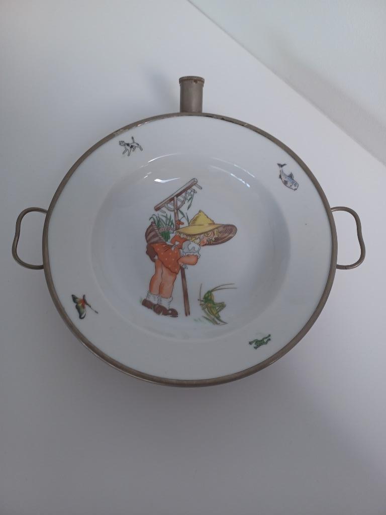 Vintage warmhoudbord voor peuters, Ophalen of Verzenden