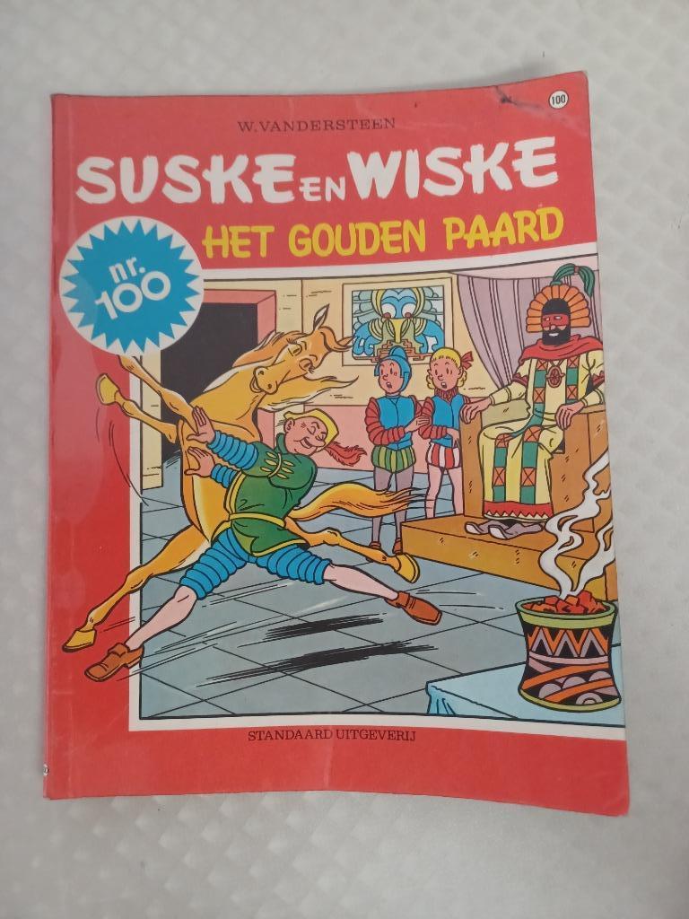 Suske en wiske nr 100. Het gouden paard. Eerste druk, Gelezen, Willy Vandersteen, Eén stripboek, Ophalen of Verzenden