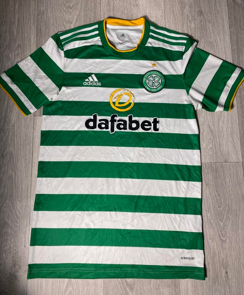 Witte en groene trui van Celtic Glasgow, Wit, ADIDAS, Voetbal, Gedragen