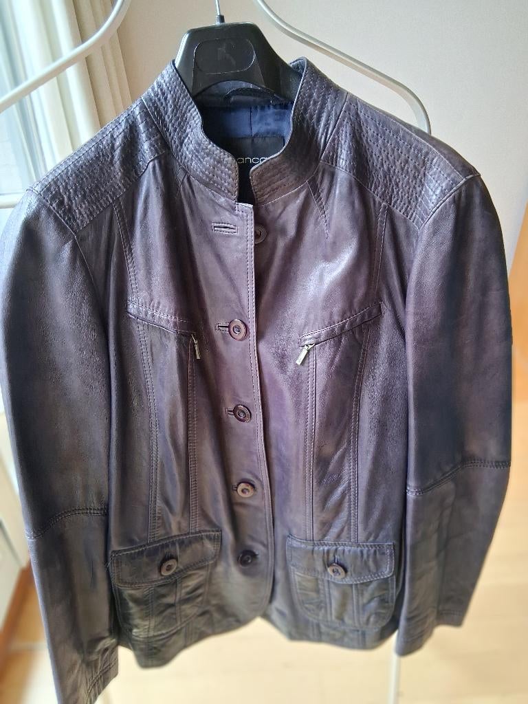 Lederen damesvest Bianca, Kleding | Dames, Ophalen, Gedragen, Maat 42/44 (L)