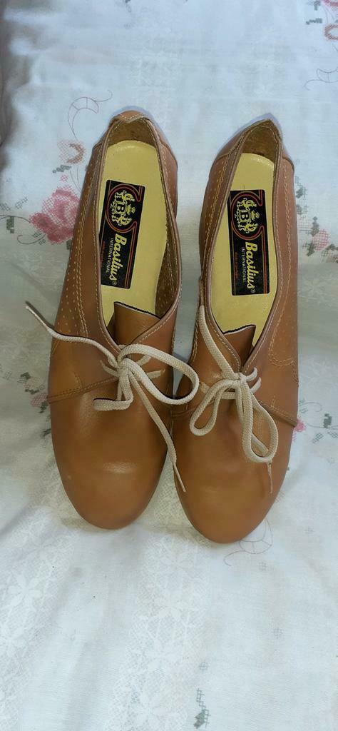 Chaussures dame cuir beige pt 40 (ref55), Enlèvement ou Envoi, Beige
