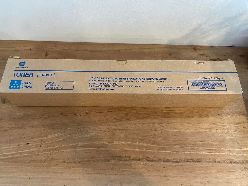 Toner Konica Minolta neuf scellé TN221C (valeur 80€), Comme neuf, Toner