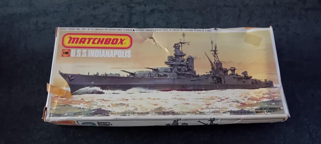 Matchbox - USS INDIANAPOLIS Schaal 1/700., Enlèvement ou Envoi, Utilisé, 1:200 ou moins, Autres marques