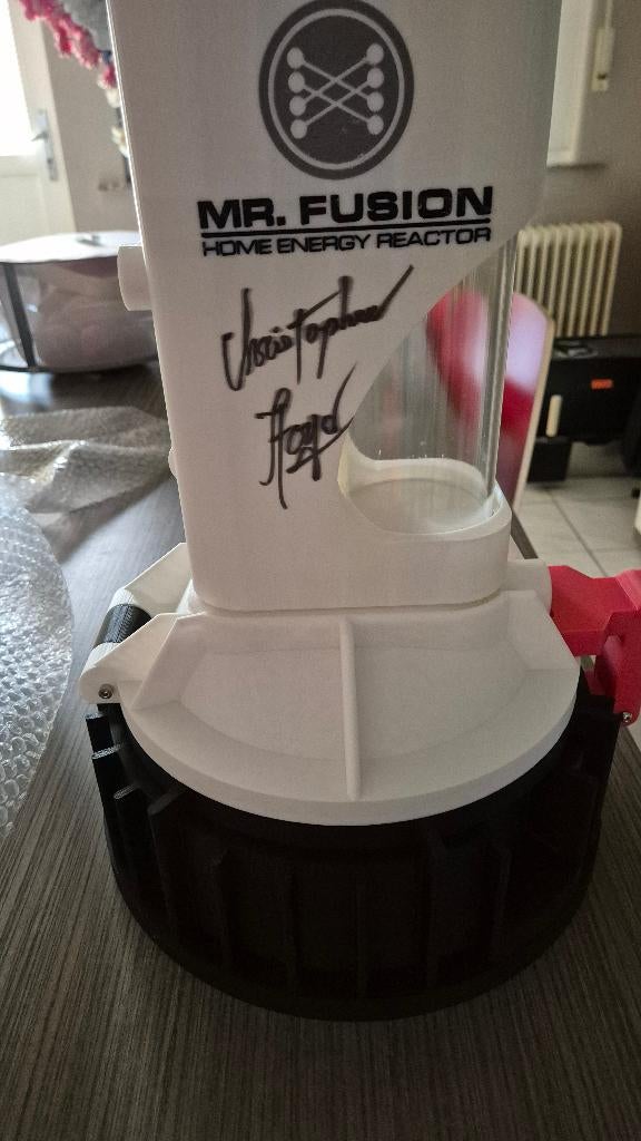 Mr Fusion Back to the Future handgetekend Christopher Lloyd, Ophalen, Zo goed als nieuw, Film, Beeldje, Replica of Model