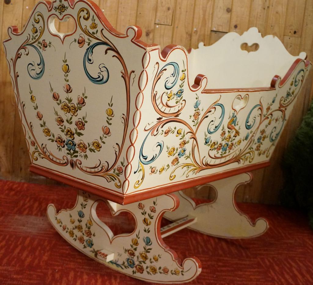 Hindeloopen R.H Roosje Design Schommel Wieg Baby Bedje Art, Kinderen en Baby's, Ophalen, Gebruikt, Ledikant