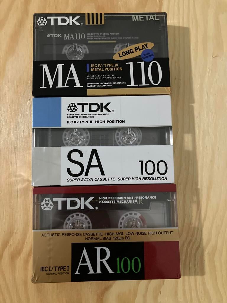 TDK MA metal,SA,AR cassettebandjes, Ophalen of Verzenden, Nieuw in verpakking