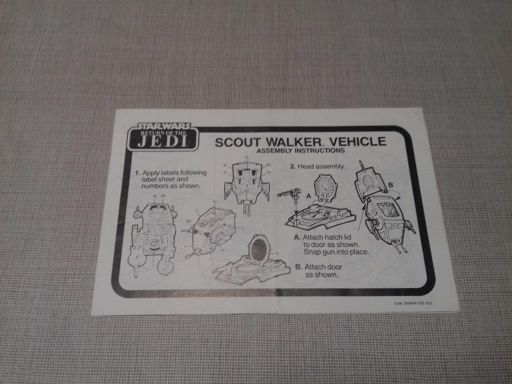 Star Wars vintage Notice Scout Walker lot 56, Enlèvement ou Envoi, Utilisé, Livre, Poster ou Affiche