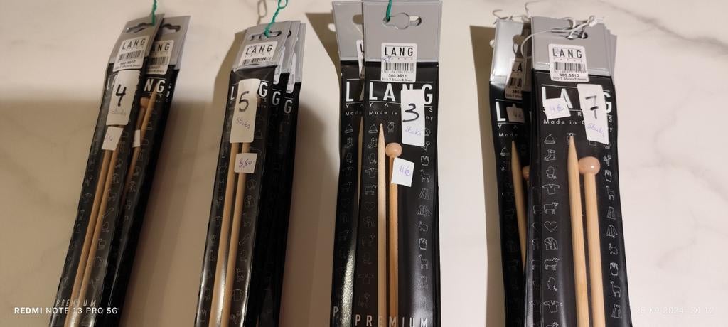 Breinaalden. LANG yarns. NIEUW. Verschillende maten. Bamboe., Hobby en Vrije tijd, Ophalen, Nieuw