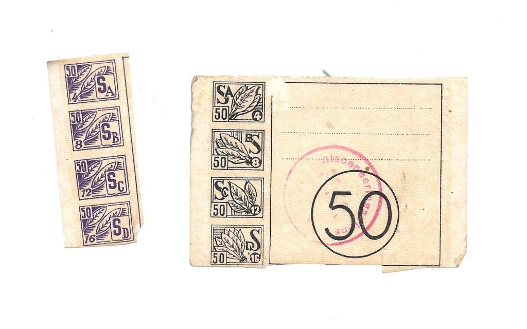 Tickets de rationnement, Envoi, Autres, Autres types