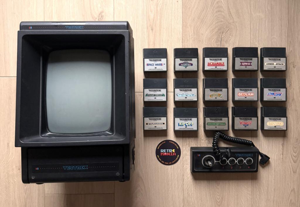 Console Vectrex MB + Manette + Jeux, MB, Enlèvement ou Envoi, MB, Utilisé