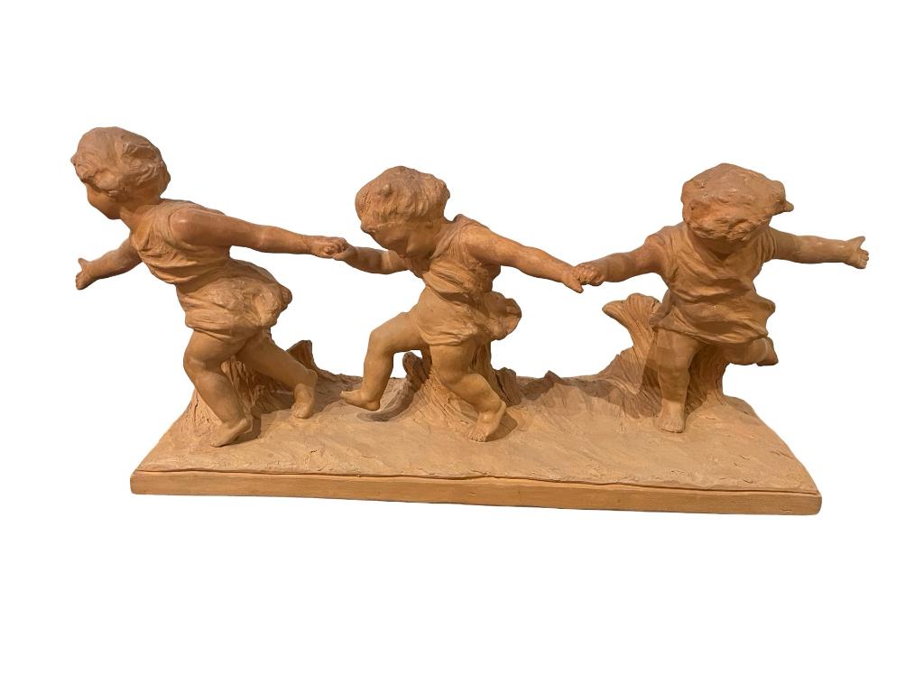 Forestier Susse Frères Terracotta kinderronde, Ophalen